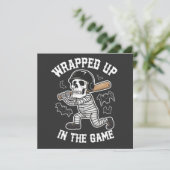 Invitation Emballé dans le jeu de baseball Halloween (Debout devant)