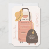 Invitation Emballez vos sacs Bagages Destination Bachelorette (Devant)