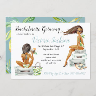 Invitation Emballez votre bagage de fuite de Bachelorette de