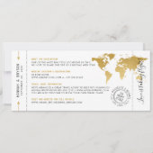 Invitation Embarquement Pass Enregistrer la date Gold World M (Dos)