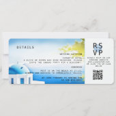 Invitation Embarquement Pass Grèce Destination Moderne Mariag (Dos)