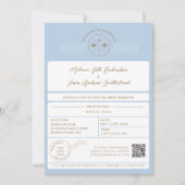 Invitation Embarquement Passeport Billet Destination Mariage (Devant)