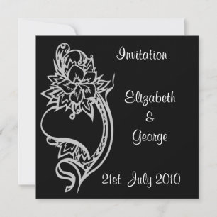 Invitation embellie de coeur