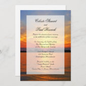Invitation Embellie de Faux Vellum Sunset (Devant / Derrière)