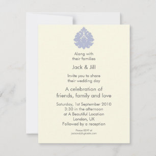 Invitation Emblème (bleu) 4,25x5,5