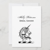 Invitation Emblème de tête de l'licorne héraldique (Devant)