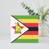 Invitation Emblème du drapeau du Zimbabwe (Debout devant)