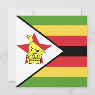 Invitation Emblème du drapeau du Zimbabwe