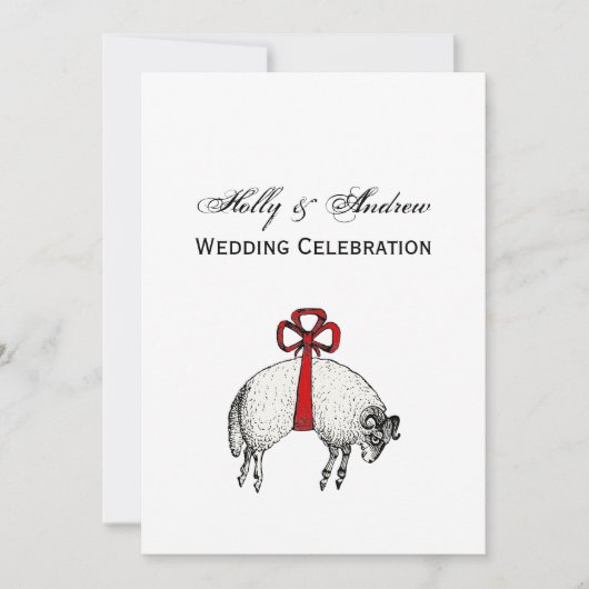 Invitation Emblème héraldique en laiton de bélier berceau (Devant)