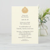 Invitation Emblème (or) 5x7 (Debout devant)