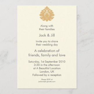 Invitation Emblème (or) 5x7
