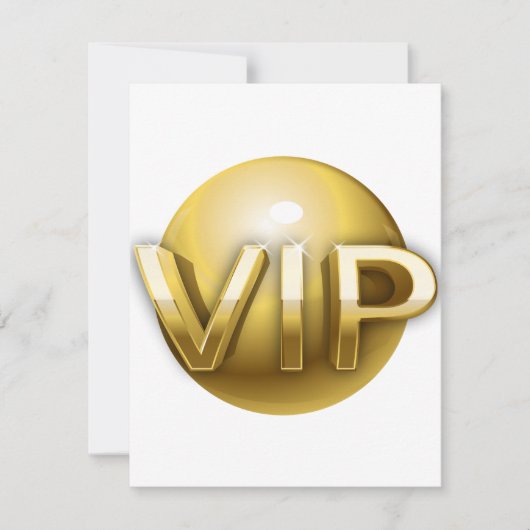 Invitation Emblème VIP Luxe 3D Or (Devant)