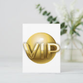 Invitation Emblème VIP Luxe 3D Or (Debout devant)