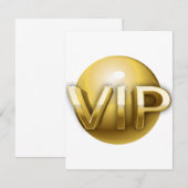 Invitation Emblème VIP Luxe 3D Or (Devant / Derrière)
