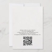 Invitation Embossed Arch Minimalist Elegant QR Code Wedding (Dos)