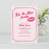 Invitation Embrasse la douche nuptiale au revoir (Debout devant)