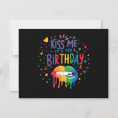 Invitation Embrasse-moi, c'est mon anniversaire (Devant)