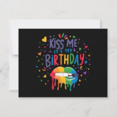 Invitation Embrasse-moi, c'est mon anniversaire (Dos)
