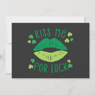 Invitation Embrasse-Moi Pour La Chance Jour de la Saint Patri