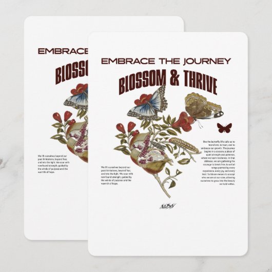 Invitation Embrasser le voyage Épanouir et prospérer pour la  (Devant / Derrière)