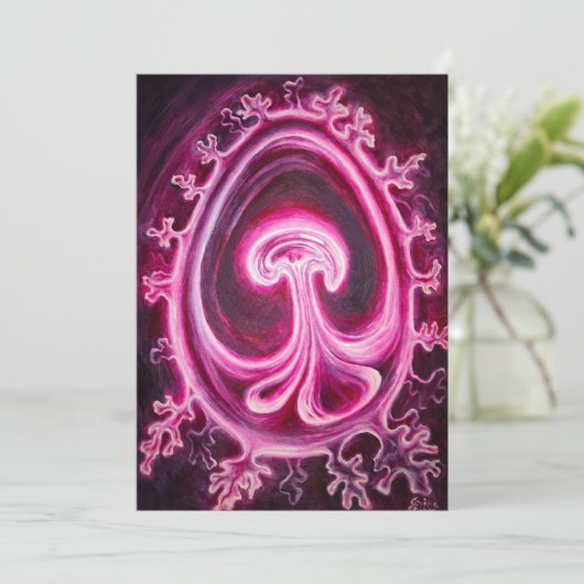 Invitation Embryo avec placenta (Debout devant)