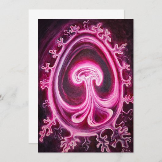 Invitation Embryo avec placenta (Devant / Derrière)