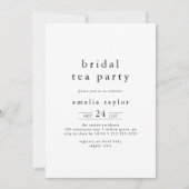 Invitation EMELIA Boho Minimalist Tea Party Fête des mariées (Devant)