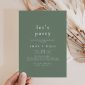 Invitation EMELIA Forêt Boho Sage Vert Faisons la Fête