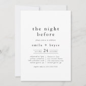 Invitation EMELIA Rustic La Nuit Avant Le Dîner De Répétition (Devant)