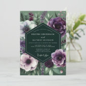 Invitation Emerald Amethyst Nocturne Wedding (Debout devant)