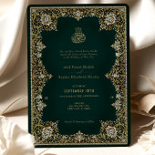 Invitation Emerald Antique Or & Bijoux Mariage islamique