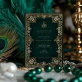 Invitation Emerald Antique Or & Bijoux Mariage islamique