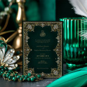 Invitation Emerald Antique Or & Bijoux Mariage islamique