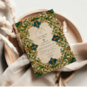 Invitation Emerald Baroque Islamic Wedding