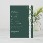 Invitation Emerald Birch Tree Aspen Mariage de verdure (Debout devant)