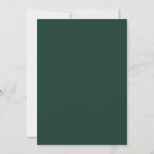 Invitation Emerald Birch Tree Aspen Mariage de verdure (Dos)