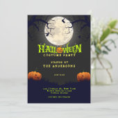 Invitation Emerald Black Halloween Costume Party (Debout devant)
