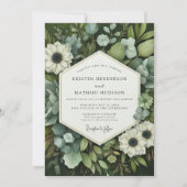 Invitation Emerald Bloom Botanical Wedding (Devant)