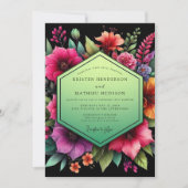 Invitation Emerald Bloom Moody Wedding (Devant)