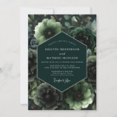 Invitation Emerald Bloom Opulent Wedding (Devant)