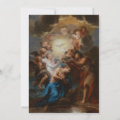 Invitation Emerald Blue Marble Christening Christian Baptism (Dos)