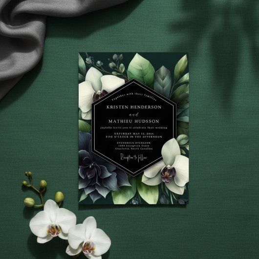 Invitation Emerald Botanical Enchantment Wedding
