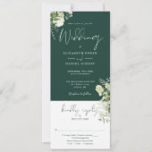 Invitation Emerald Botanical Floral Tout en un Mariage (Devant)