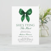 Invitation Emerald Bow Elle Noue le Nœud Réception de Mariage (Debout devant)