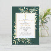 Invitation Emerald Celebration of Life Funeral Photo (Debout devant)