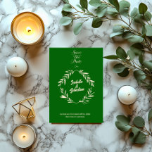 Emerald & Champagne Rhombus Mariage Enregistrer la