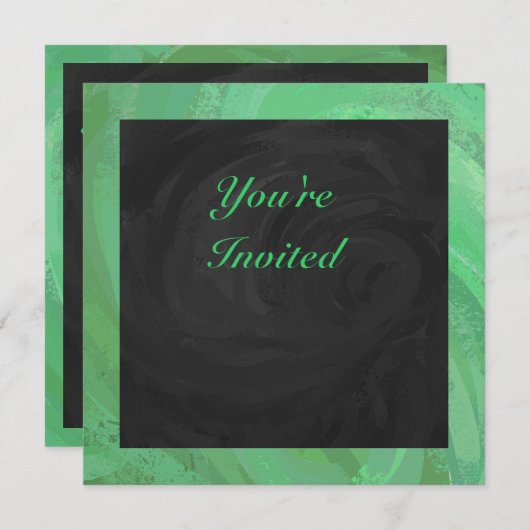 Invitation Emerald Cream et Black Party (Devant / Derrière)