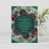 Invitation Emerald Crimson Nocturne Wedding (Debout devant)