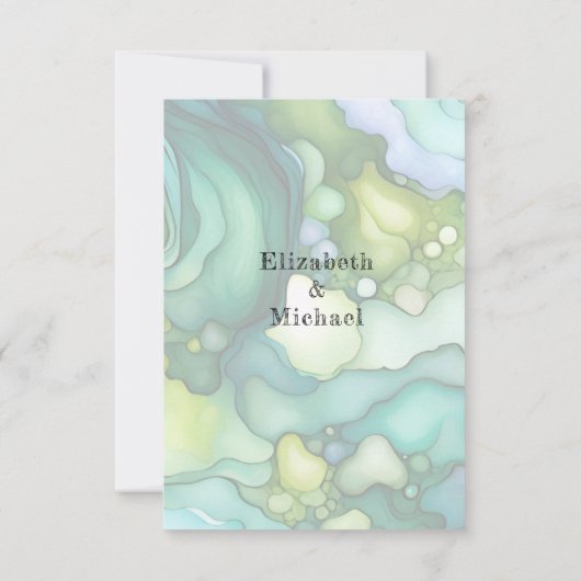 Invitation Emerald Dream : Le minimalisme d'élégance Mariage (Dos)