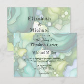 Invitation Emerald Dream : Le minimalisme d'élégance Mariage (Devant / Derrière)